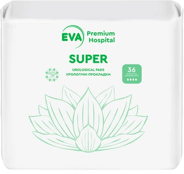 Урологічні прокладки для жінок Eva Premium Hospital Super 36 шт (4820546158548)