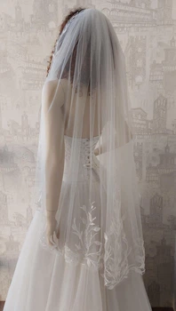 Удлиненная свадебная фата ivory 115см Lady Solomia СE-60