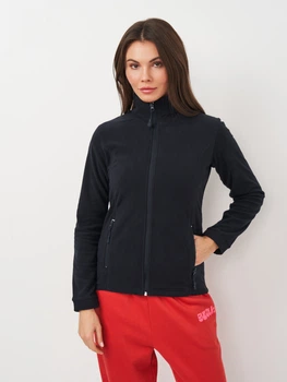 Толстовка на молнии утепленная на флисе без капюшона женская Sol's Nova Women 00587318 S Темно-синяя (3660731140313)