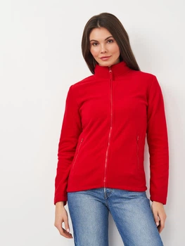 Толстовка на молнии утепленная на флисе без капюшона женская Sol's Norman Women 02094145 M Красная (3660731280101)
