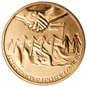 Монета Польща 2 злотих 2011 UNC Головування Польщі в Раді Євросоюзу (Y#777)