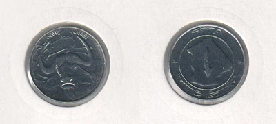 Монета Алжир 1 динар 2010 «Буйвол» UNC (KM#129)
