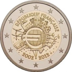 Монета Франція 2 євро 2012 «10 років євро» UNC (KM#1846)