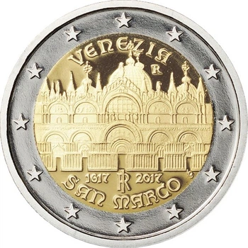 Монета Италия 2 евро 2017 Биметалл UNC Венеция - Площадь Святого Марка