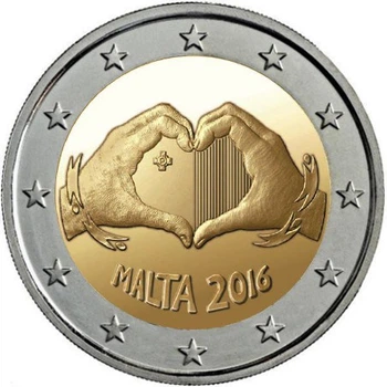Монета Мальта 2 евро 2016 Биметалл UNC Любовь