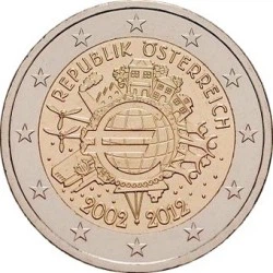 Монета Австрія 2 євро 2012 «10 років євро» UNC (KM#3205)