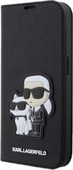 Etui z klapką Karl Lagerfeld Saffiano Karl&Choupette do Apple iPhone 14 Pro Black (3666339122805)