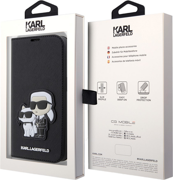 Чохол-книжка Karl Lagerfeld Saffiano Karl&Choupette do Apple iPhone 14 Pro Max Black (3666339122812)
