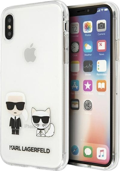 Панель Karl Lagerfeld Karl&Choupette do Apple iPhone Xs Max Transparent (3666339055059)