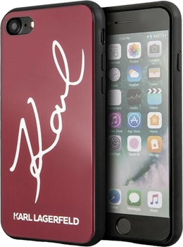 Etui Karl Lagerfeld Signature Glitter do Apple iPhone 7/8 Red (3700740445075)