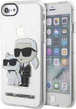 Панель Karl Lagerfeld Gliter Karl&Choupette do Apple iPhone 7/8 Transparent (3666339118822)