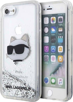 Панель Karl Lagerfeld Glitter Choupette Head do Apple iPhone 7/8/SE 2020/SE 2022 Silver (3666339118853)