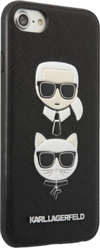 Панель Karl Lagerfeld Saffiano Karl&Choupette Head do Apple iPhone 7/8/SE 2020/SE 2022 Black (3666339054984)