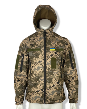 Куртка тактическая SoftShell зимняя пиксель размер XXL