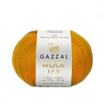 Пряжа Gazzal Wool 175 313-Горчица