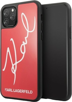 Etui Karl Lagerfeld Signature Glitter do Apple iPhone 11 Pro Max Red (3700740467589)
