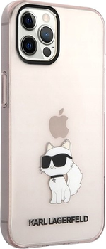 Etui Karl Lagerfeld Ikonik Choupette do Apple iPhone 12/12 Pro Pink (3666339119096)