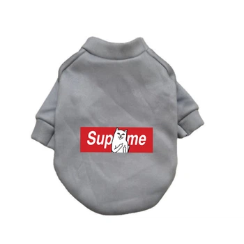 Худи для котов и кошек Pet Style "SUPREME" Серое 2XL