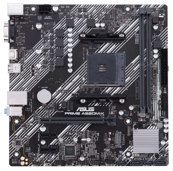 Материнська плата Asus Prime A520M-K (sAM4, AMD A520, PCI-Ex16)