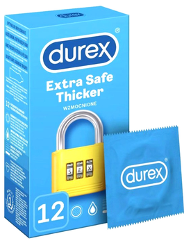 Prezerwatywy Durex Extra Safe grubsze nawilżane 12 szt (5010232964600)