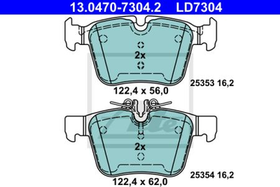 Тормозна накладка ATE ATE LD7304