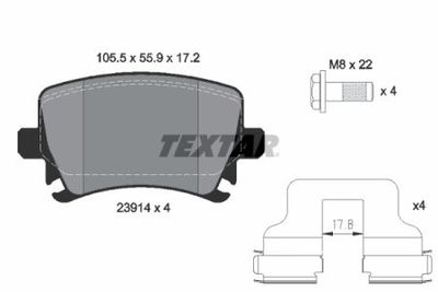 Колодки гальмові дискові Textar 2391481