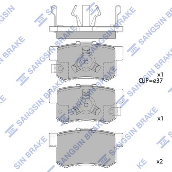 кт. Колодки гальмові дискові Sangsin SP2116