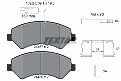 Колодки гальмові дискові Textar 2446701