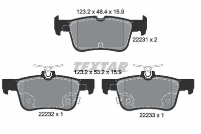 Тормозные колодки дисковые Textar 2223101