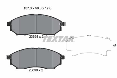 Тормозные колодки дисковые Textar 2369803