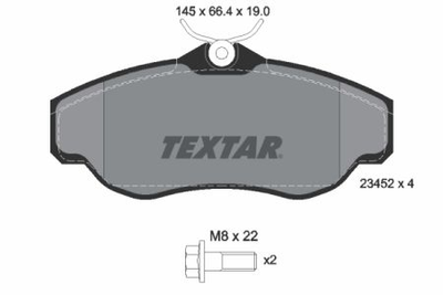 Колодки гальмові дискові Textar 2345201