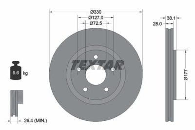 Гальмівний диск Textar 92278903