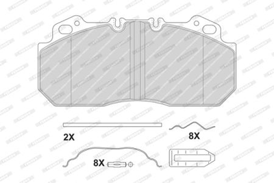 КМП тормозных колодок Ferodo FCV1047B