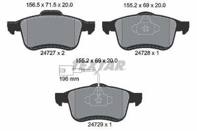 Тормозные колодки дисковые Textar 2472701