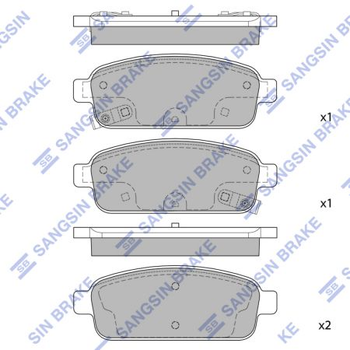 кт. Колодки гальмові дискові Sangsin SP1363