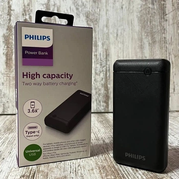 Повербанк Phillips Power Bank, 10000 mAh 5V