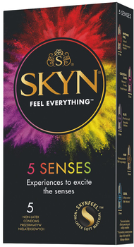 Prezerwatywy Unimil Skyn 5 Senses nielateksowe 5 szt (5011831095122)