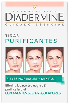 Łaty dla twarzy Diadermine Purifying Strips Normal Combination Skin 6 szt (8690572804667)