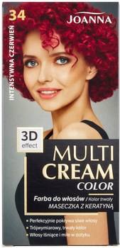 Farba do włosów Joanna Multi Cream Color 34 Intensywna Czerwień (5901018013226)