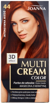 Farba do włosów Joanna Multi Cream Color 44 Intensywna Miedź 100 ml (5901018013332)