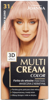 Farba do włosów Joanna Multi Cream Color 31.5 Różany Blond 100 ml (5901018017316)