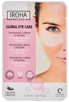 Łaty pod oczy IROHA NATURE Global Eye Care Niacinamide, Caffeine y Peptides 2 szt (8436036436414)
