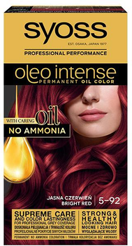 Farba do włosów Syoss Oleo Intense trwale koloryzująca z olejkami 5-92 Jasna Czerwień (9000100814737)
