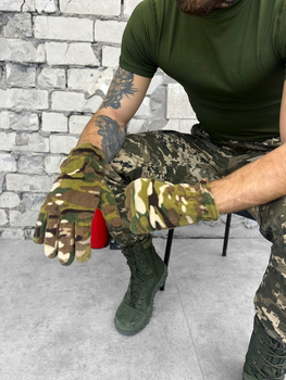 Тактичні флісові рукавички Tactical Gloves Multicam S