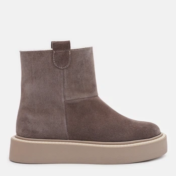Женские зимние сапоги замшевые Prime Shoes 107 Beige Velour 27-107-50966 37 24 см Бежевые (2000000218519)