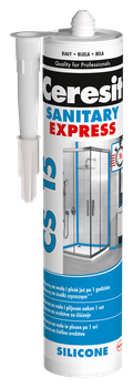 Герметик силіконовий санітарний Ceresit CS 15 Sanitary Express (прозорий)