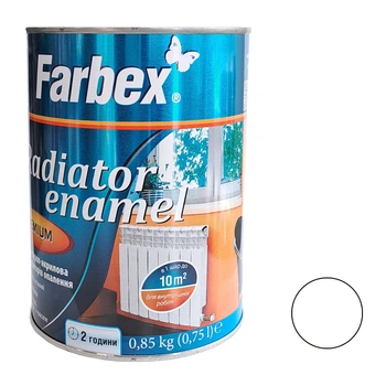 Эмаль акриловая для радиаторов белая Farbex 0,85 кг