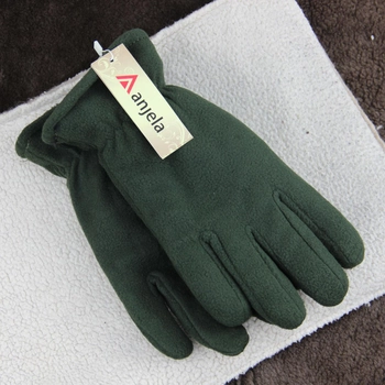 Перчатки мужские тактические флисовые на меху зима размер L-XXL на резинке хаки