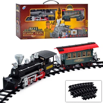 Игрушечная железная дорога A-Toys YY-125EN(железная дорога, локомотив и пассажирский вагон) длина пу