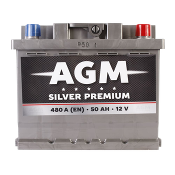 Автомобильный аккумулятор AGM Silver Premium 6CT 50Ah Низкий R+